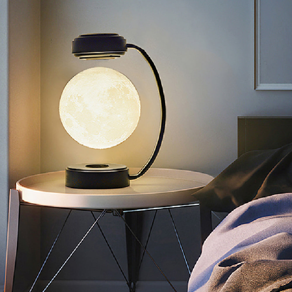 Transform Your Space: Enchanting 3D Levitating Moon Lamp | Wireless LED with Mesmerizing Rotation | Three Soothing Colors | Create a Magical Atmosphere in Your Bedroom | The Ultimate Novelty Christmas Gift"
