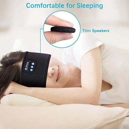 Experience Ultimate Comfort: All-in-One Wireless Bluetooth Headband | Sports & Sleep-Friendly Over-the-Ear Earbuds | Music-Enabled, Soft Eye Mask | Perfect for Active Lifestyles and Relaxing Sleep