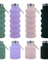 New Portable Silicone Water Bottle Retractable Folding Coffee Bottle Cups E Outdoor Travel Tools Collapsible Sport Bottles