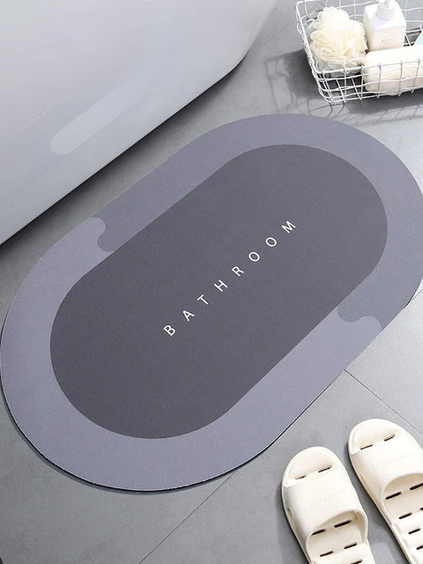 Super Absorbent Shower Bath Mat Bathroom Anti-Slip Carpet Rug Simple Kitchen Entrance Soft Door Bathtub Side Bath Mat Home Decor