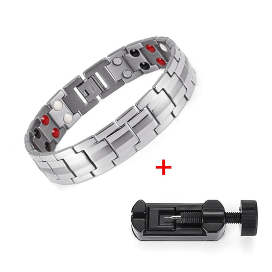 Mens Powerful Magnetic Therapeutic Bracelets Benefit for Pain