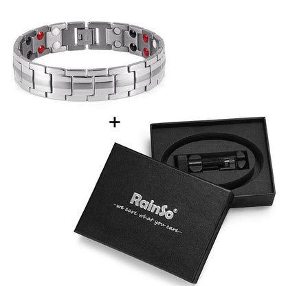 Mens Powerful Magnetic Therapeutic Bracelets Benefit for Pain