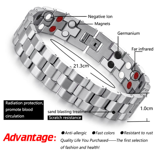 Men’s Powerful Magnetic Therapy Benefits Bracelet