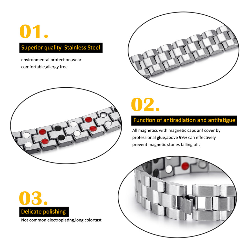 Men’s Powerful Magnetic Therapy Benefits Bracelet