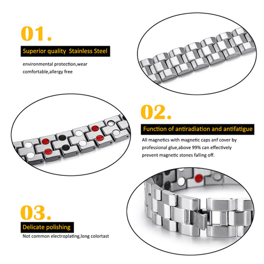 Men’s Powerful Magnetic Therapy Benefits Bracelet