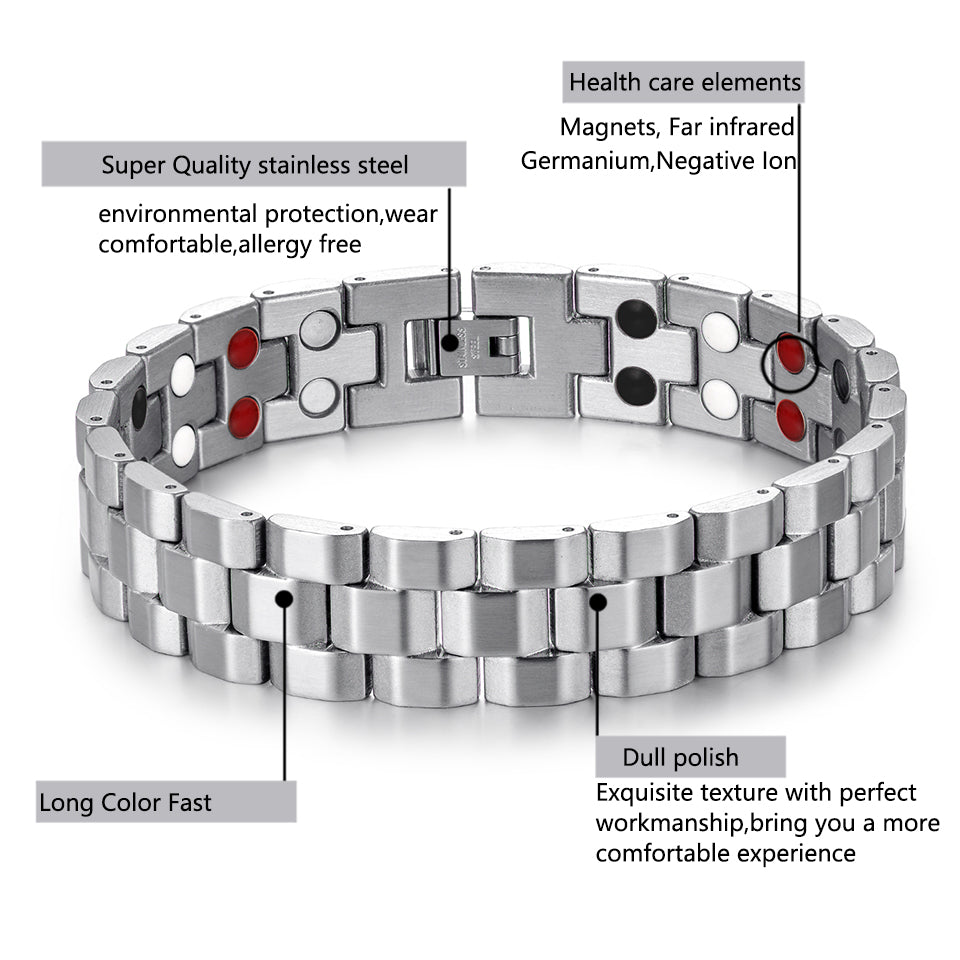 Men’s Powerful Magnetic Therapy Benefits Bracelet