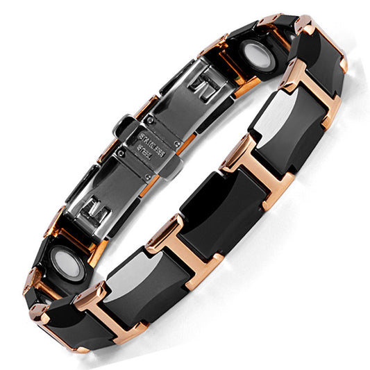 Men’s Powerful High Gauss Ceramic Magnetic Bracelet for Pain