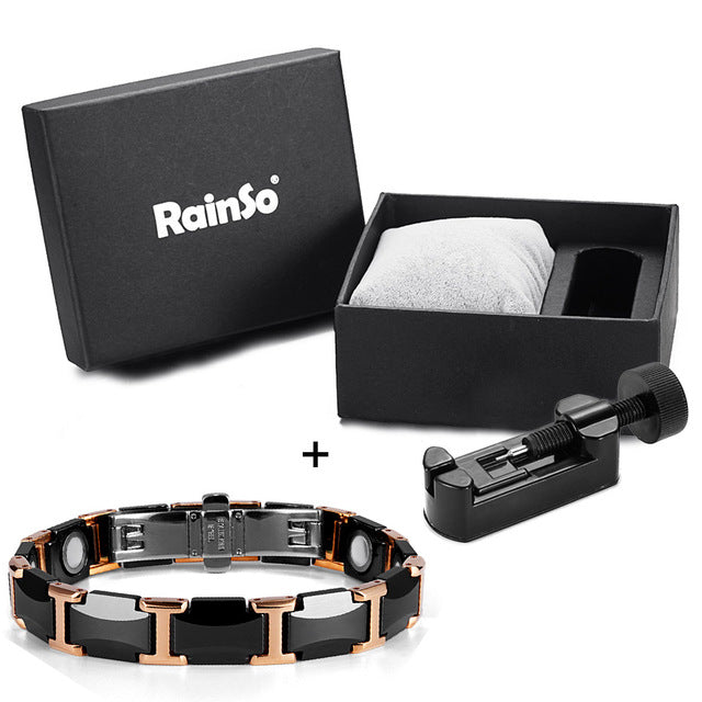 Men’s Powerful High Gauss Ceramic Magnetic Bracelet for Pain