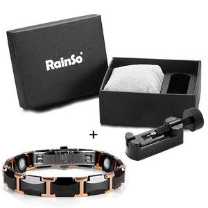 Men’s Powerful High Gauss Ceramic Magnetic Bracelet for Pain