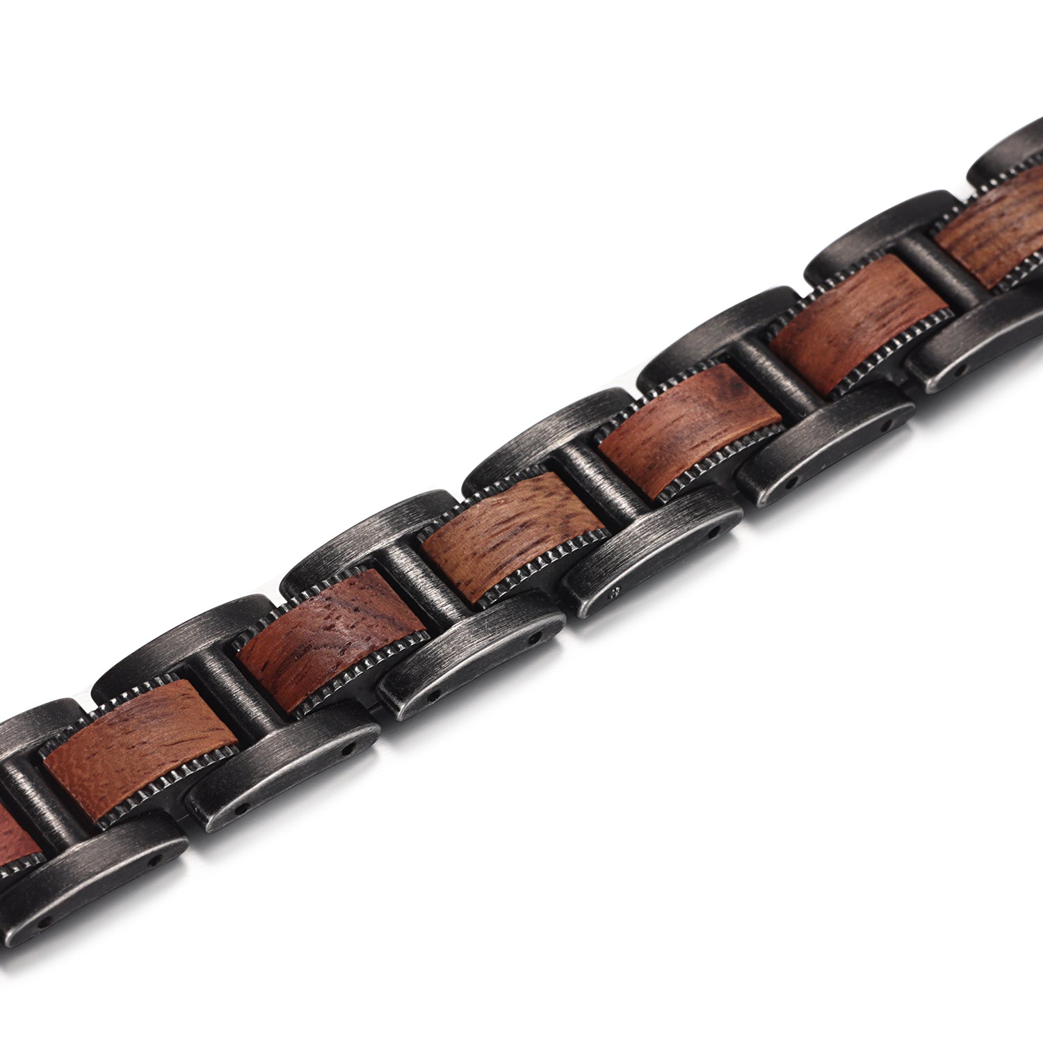 Men’s High Gauss Stainless Steel Zebrawood Effective Magnetic Bracelets Benefits